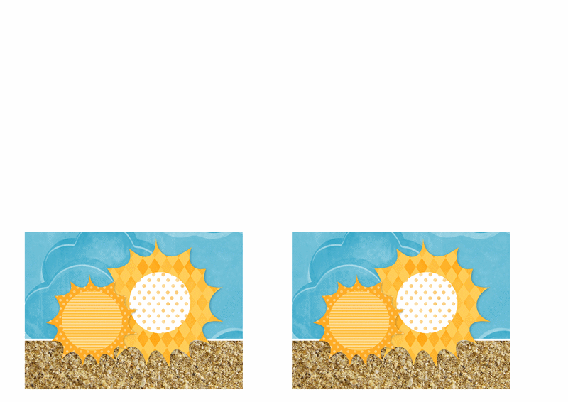 Convite (desenho de sol e areia) Convite (desenho de sol e areia)