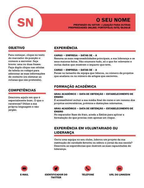 Currículo sofisticado, concebido pela MOO Currículo sofisticado, concebido pela MOO