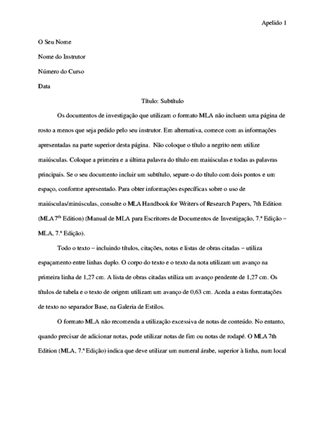 Ensaio com estilo MLA Ensaio com estilo MLA
