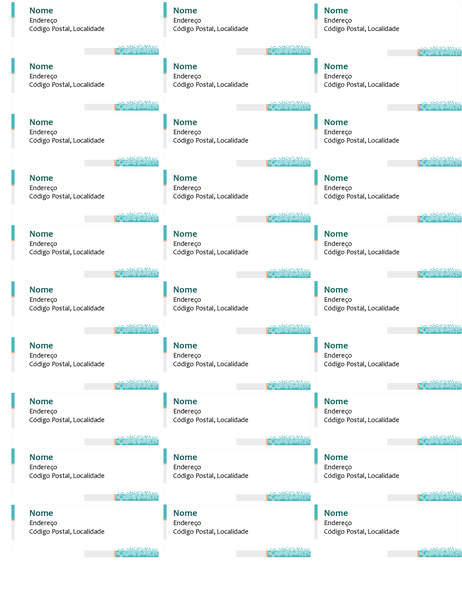 Etiquetas de endereço com tecnologia minimalista (30 por página) Etiquetas de endereço com tecnologia minimalista (30 por página)