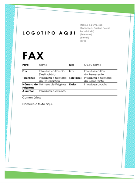Folha de rosto de fax Geométrica Folha de rosto de fax Geométrica