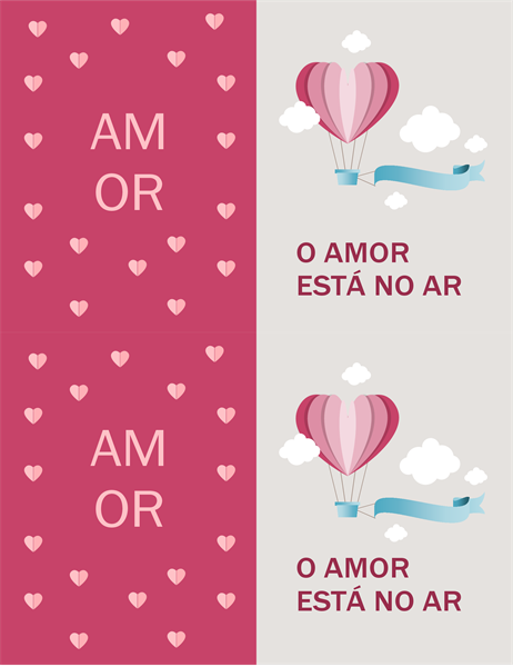 Cartão de Dia dos Namorados - O Amor Está no Ar Cartão de Dia dos Namorados - O Amor Está no Ar