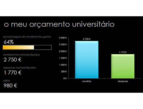 O meu orçamento académico O meu orçamento académico