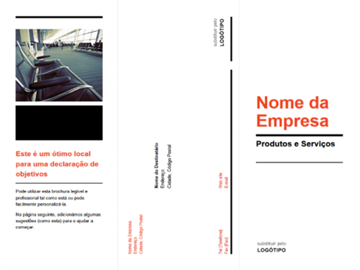 Brochura empresarial de dobragem tripla (estrutura preta e vermelha) Brochura empresarial de dobragem tripla (estrutura preta e vermelha)