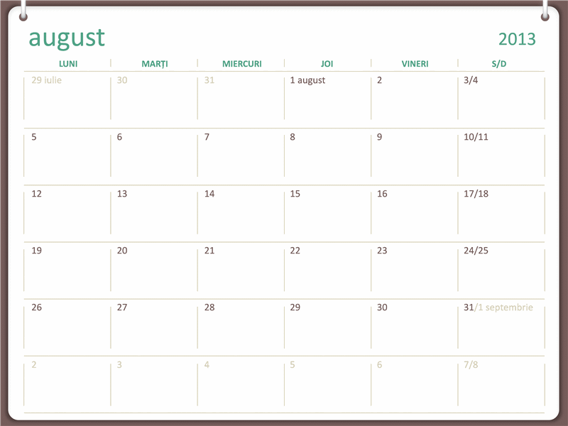 Calendar școlar 2013-2014 (august) Calendar școlar 2013-2014 (august)