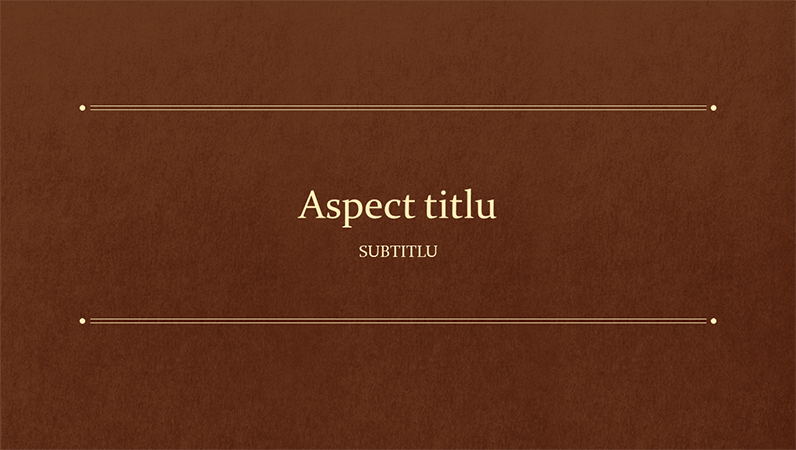 Prezentare școlară clasică de tip carte (ecran lat) Prezentare școlară clasică de tip carte (ecran lat)