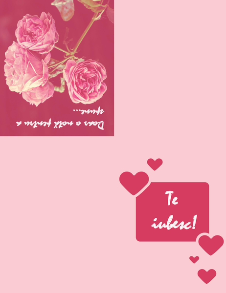 Felicitare romantică (pliată în patru) Felicitare romantică (pliată în patru)