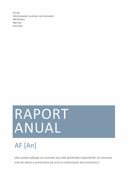Raport anual Raport anual