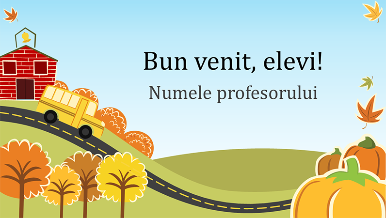 Prezentare de început de an școlar - școli primare (ecran lat) Prezentare de început de an școlar - școli primare (ecran lat)