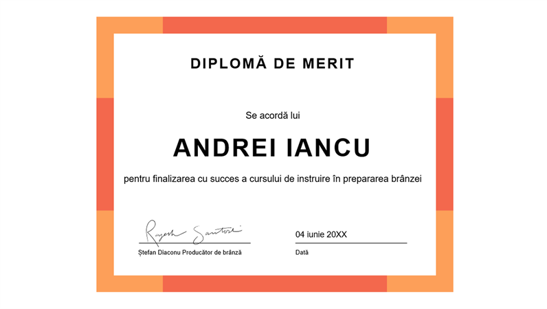 Diplomă de merit (albastru) Diplomă de merit (albastru)