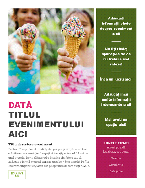 Fluturaș eveniment de sezon Fluturaș eveniment de sezon