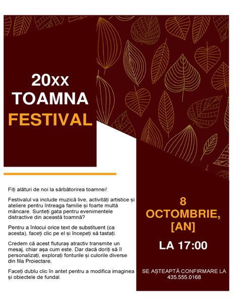Fluturaș pentru un festival de toamnă Fluturaș pentru un festival de toamnă