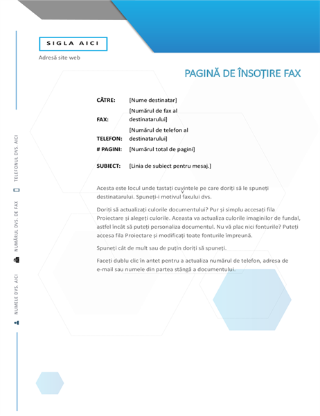 Pagină de însoțire hexagonală Pagină de însoțire hexagonală