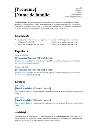 CV simplu - Office Templates