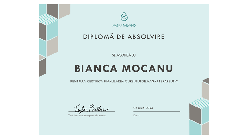 Certificat de participare (albastru) Certificat de participare (albastru)