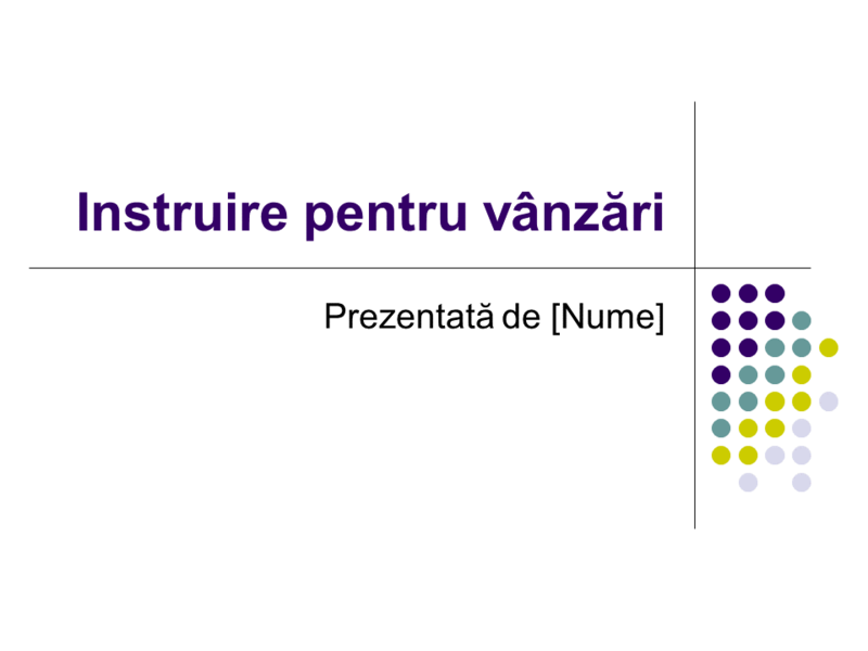 Diapozitive de instruire pentru vânzări Diapozitive de instruire pentru vânzări