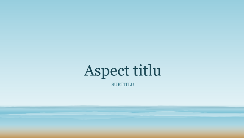 Prezentare cu pictură Ocean (ecran lat)