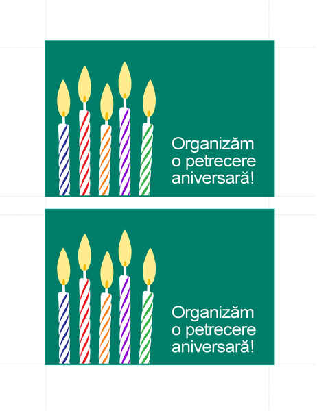 Cărți poștale pentru invitații la zile de naștere (2 pe pagină) Cărți poștale pentru invitații la zile de naștere (2 pe pagină)