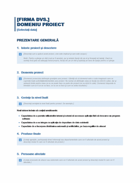 Domeniu proiect Domeniu proiect