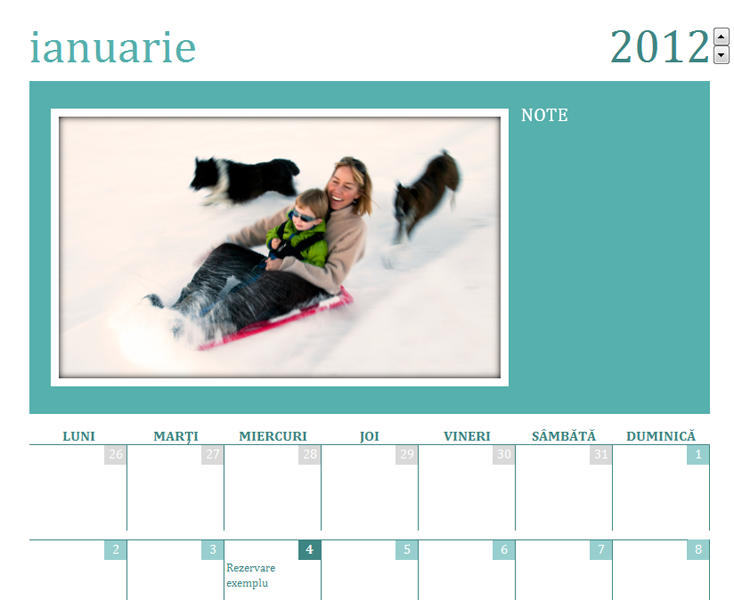 Calendar cu fotografii de familie (Luni) Calendar cu fotografii de familie (Luni)