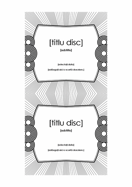 Etichetă CD (funcționează cu Avery 5693) Etichetă CD (funcționează cu Avery 5693)