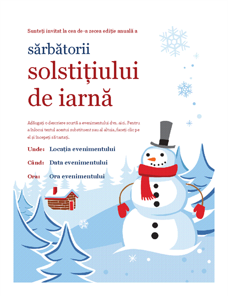 Fluturaș de petrecere de iarnă Fluturaș de petrecere de iarnă