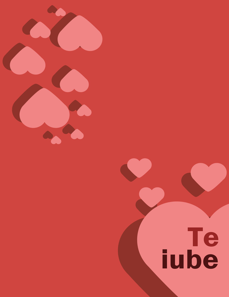 Felicitare Te iubesc (pliată în patru) Felicitare Te iubesc (pliată în patru)