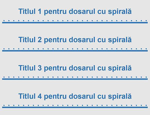 Inserturi pentru dosare cu spirală de 2 inchi (4 pe pagină) Inserturi pentru dosare cu spirală de 2 inchi (4 pe pagină)