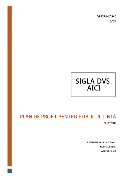 Plan de profil pentru publicul țintă