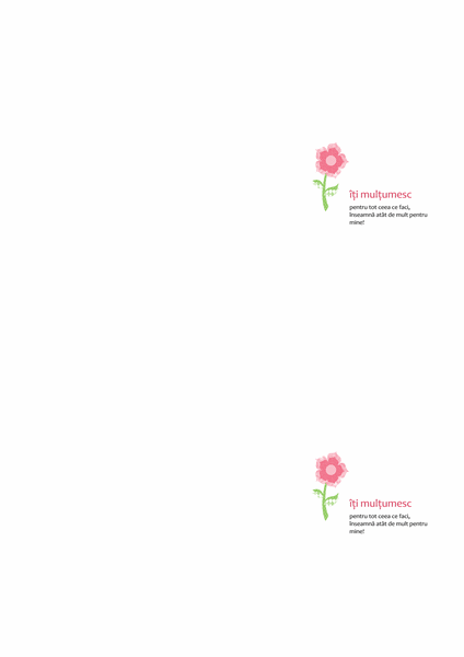 Felicitare de mulțumire (design floral) Felicitare de mulțumire (design floral)