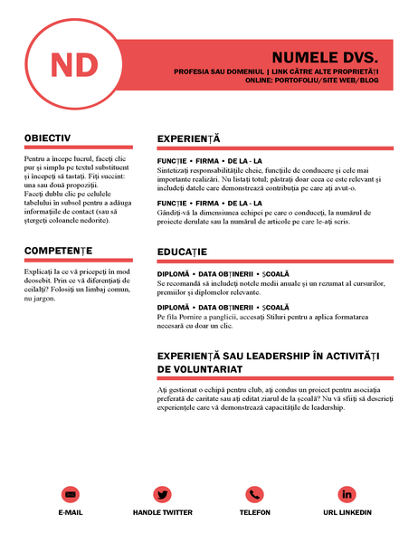 CV îngrijit, proiectat de MOO CV îngrijit, proiectat de MOO
