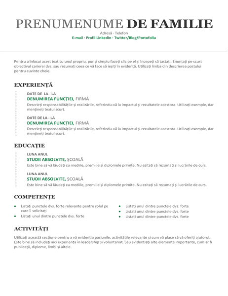 Cv Cronologic Modern