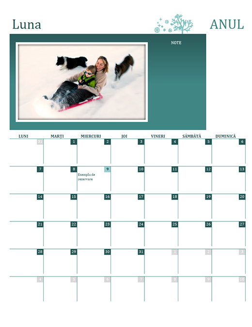 Calendar familial pe anotimpuri (orice an, luni-duminică) Calendar familial pe anotimpuri (orice an, luni-duminică)