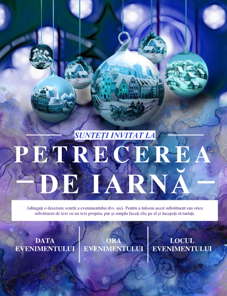 Fluturaș elegant pentru petrecerea de iarnă Fluturaș elegant pentru petrecerea de iarnă