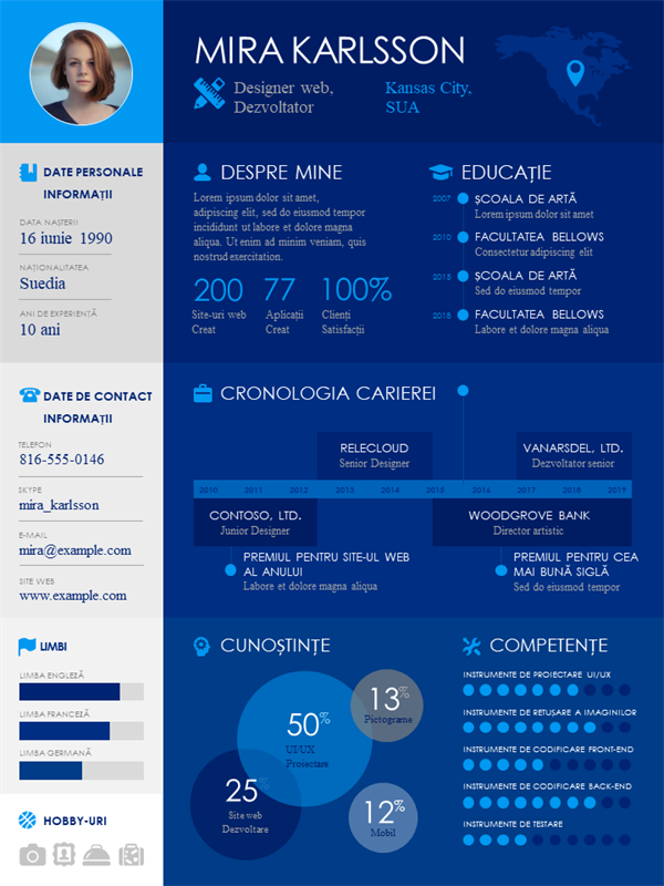 CV cu grafic informativ și cronologie CV cu grafic informativ și cronologie
