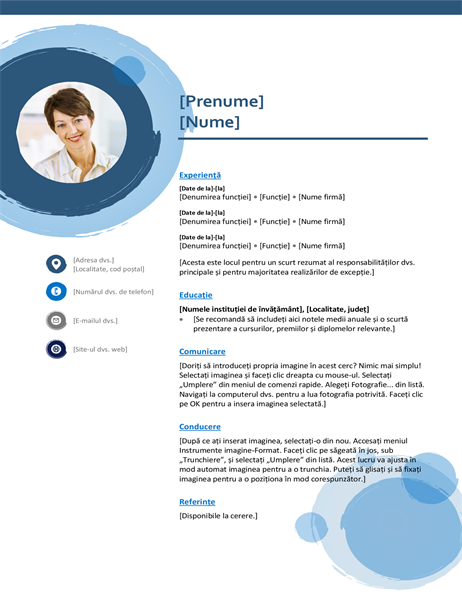 CV Sfere albastre CV Sfere albastre