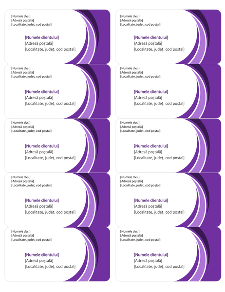 Etichete violet pentru livrări (10 pe pagină) Etichete violet pentru livrări (10 pe pagină)