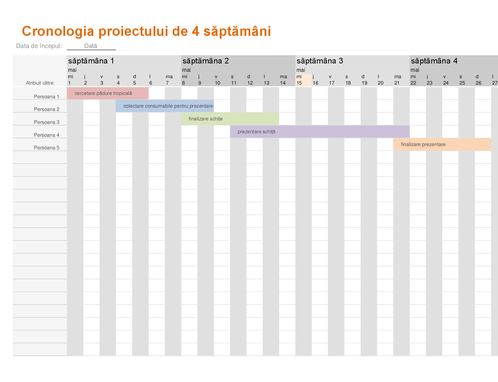 Cronologie de proiect Cronologie de proiect