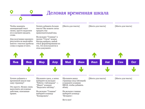 Временная шкала в excel