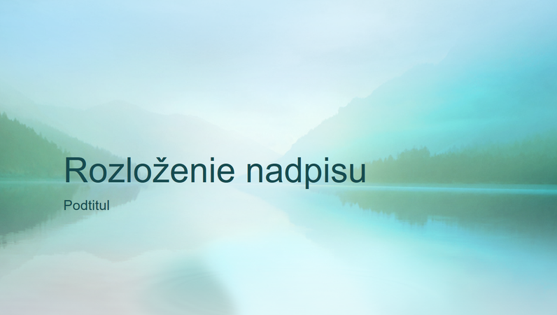 Prezentácia s motívom pokojnej prírody (širokouhlý formát) Prezentácia s motívom pokojnej prírody (širokouhlý formát)