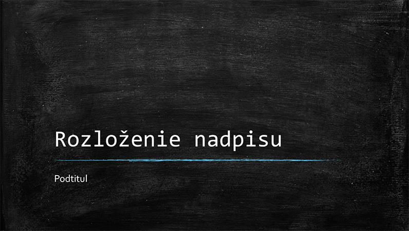 Vzdelávacia prezentácia s kriedovou tabuľou (širokouhlá) Vzdelávacia prezentácia s kriedovou tabuľou (širokouhlá)