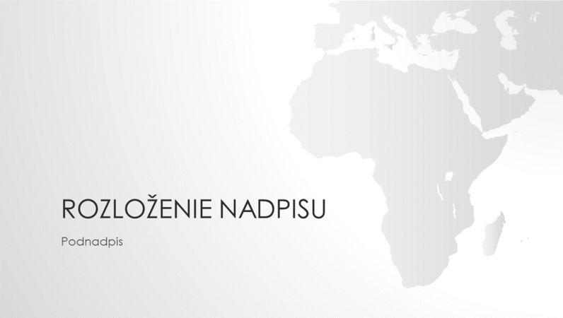 Rad máp sveta, prezentácia svetadielu Afrika (širokouhlý formát) Rad máp sveta, prezentácia svetadielu Afrika (širokouhlý formát)