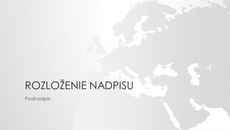 Rad máp sveta, prezentácia svetadielu Európa (širokouhlý formát) Rad máp sveta, prezentácia svetadielu Európa (širokouhlý formát)