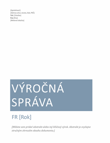 Výročná správa Výročná správa