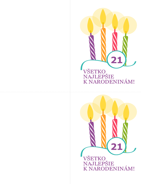 Pohľadnice k prelomovým narodeninám (2 na stranu, pre hárky Avery 8315) Pohľadnice k prelomovým narodeninám (2 na stranu, pre hárky Avery 8315)