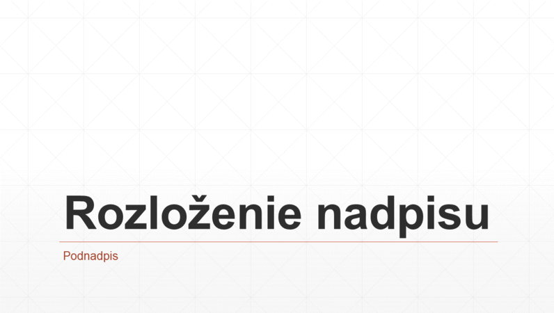 Obchodná prezentácia s motívom kosoštvorcovej mriežky (širokouhlý formát) Obchodná prezentácia s motívom kosoštvorcovej mriežky (širokouhlý formát)