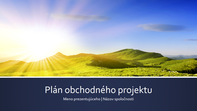 Prezentácia plánu obchodného projektu (širokouhlý formát) Prezentácia plánu obchodného projektu (širokouhlý formát)