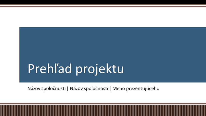 Prezentácia s prehľadom plánovania obchodného projektu Prezentácia s prehľadom plánovania obchodného projektu
