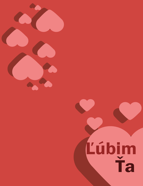 Pohľadnica Ľúbim Ťa (zložená na štvrtiny) Pohľadnica Ľúbim Ťa (zložená na štvrtiny)