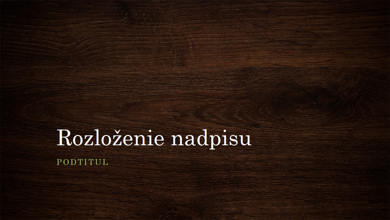 Prírodná prezentácia so vzorom dreva (širokouhlý formát) Prírodná prezentácia so vzorom dreva (širokouhlý formát)